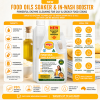Natural Enzyme Soaker & In-Wash Booster – Food Oil Stain Remover